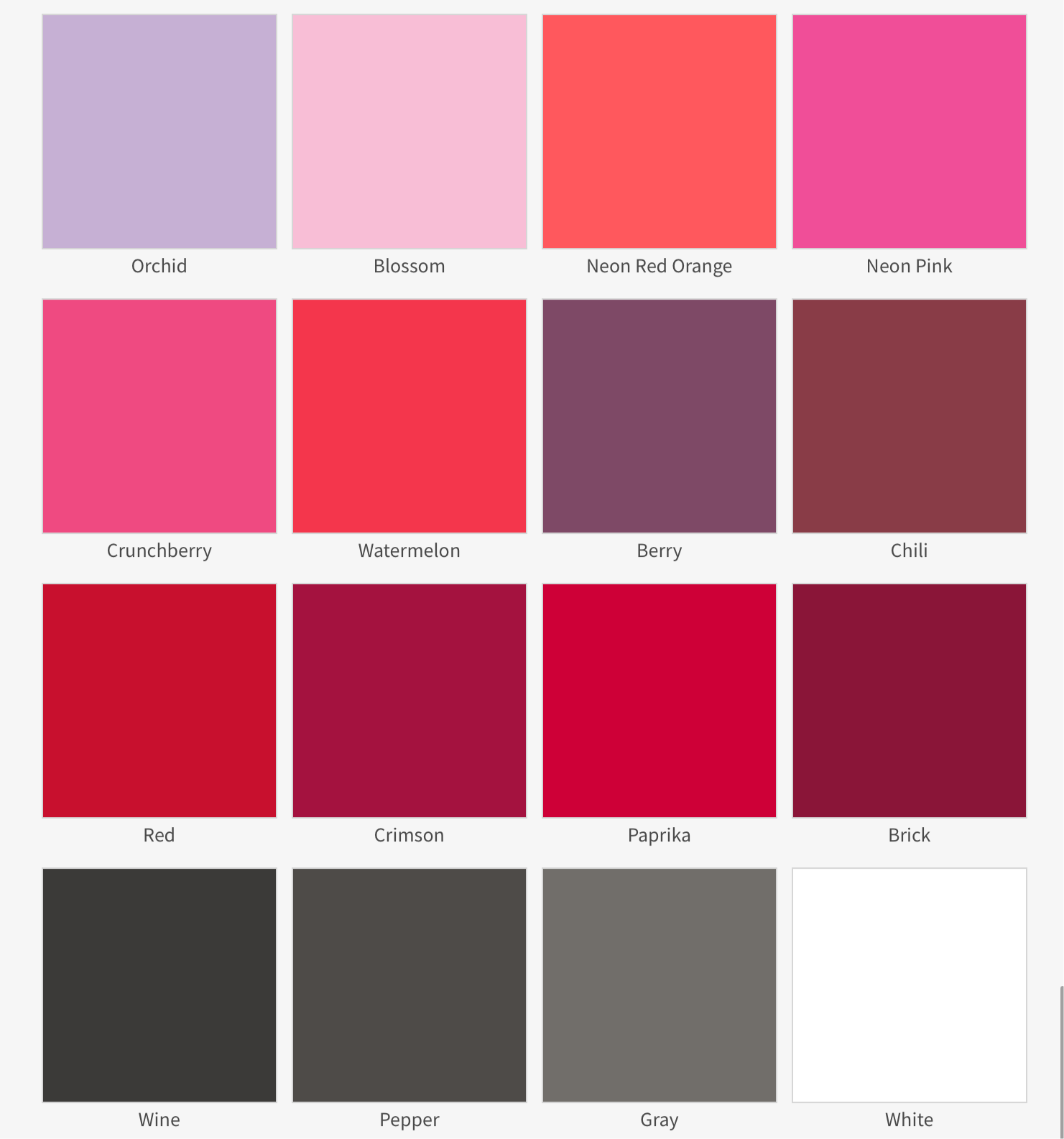 Choose color and size