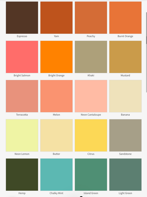Choose color and size